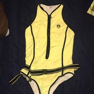 Sexy scuba one piece with zipper